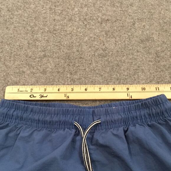 Solid Blue Swim Trunks Boys Sz L 10 Drawstring Beach Summer Neutral - Picture 7 of 9